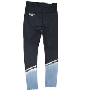 DKNY SPORT Women's Cotton Blend High Rise Tie dye 7/8 Leggings Black S NWT